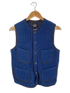 RRL◆INDUDO DYED SNAPFRONT VEST/ブラウンズビーチ/ベスト/XS/コットン/NVY