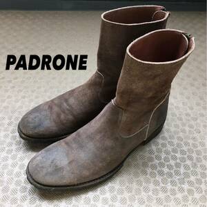 ★【 PADRONE 】★ 日本製 スエードレザー ジッパーブーツ★サイズ41