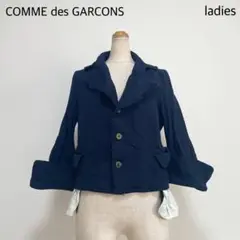 希少 COMME des GARCONS ショート丈 ジャケット カットオフ M