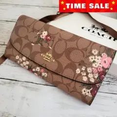 【残りわずか】COACH コーチ 長財布 エンベロープ 花柄 フローラルプリント