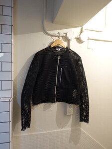 ジュンヤワタナベ JUNYA WATANABE JUNYA エステルメッシュ　ノーカラーブルゾン　メッシュ　ジャケット　JM-T016 新品同様　AD2023 サイズM