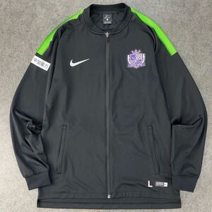 選手支給品 希少 非売品 NIKE ナイキ サッカー Jリーグ サンフレッチェ広島 長袖 トレーニングウェア 練習着 プラクティス ジップアップ L