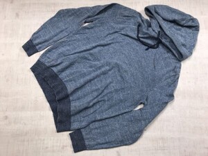 ギャップ GAP アメカジ オーセンティック 古着 ボーダーリブ 切替 プルオーバー ニット パーカー メンズ 大きいサイズ XL 青