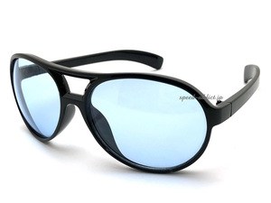 セルフレーム SEMI AUTO TEARDROP SUNGLASS BLACK × LIGHT BLUE/セミオートティアドロップサングラスナスオートブラック黒縁ライトブルー