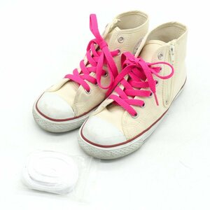 コンバース スニーカー オールスター キャンバス ハイカット シューズ 子供 靴 キッズ 女の子用 20cmサイズ アイボリー CONVERSE