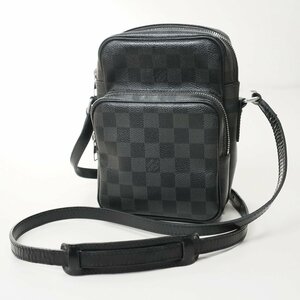 LOUIS VUITTON ◆ ダミエグラフィット アマゾン 黒 (TH5008) クロスボディ ショルダーバッグ ポシェット ルイヴィトン ◆XE11