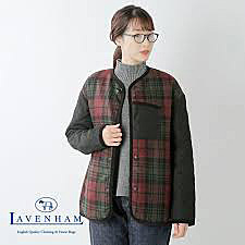 美品国内正規品　LAVENHAM ラベンハムTARTAN&HOUNDTOOTH ショートジャケット レディース タータン ショートジャケット０【2020FW