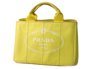 富士屋◆値下げ品◆プラダ PRADA カナパ トートバッグ キャンバス イエロー BN2439