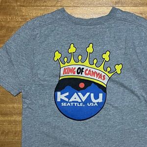 KAVU カブー バックプリント Tシャツ Sサイズ ヘザーグレー アウトドア