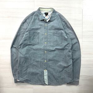 Paul Smith JEANS ポールスミス ジーンズ 長袖シャツ ボタンシャツ ボタンダウン L ライトブルー 無地