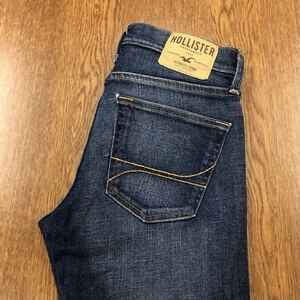 【FE151】HOLLISTER W28 L34 色落ち加工 ジーンズ ジーパン デニムパンツ ストレッチ生地 メンズブランド古着 ホリスター 送料無料