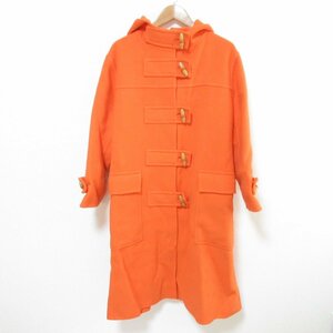 ほぼ美品 19AW JOSEPH ジョセフ MAKEN TEDDY DOUBLE ロング丈 ダッフルコート サイズ36 オレンジ