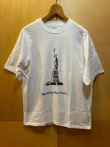 90s ビンテージ 自由の女神 Tシャツ 政治家 Ross Perot 古着 L Hanes シングルステッチ 白