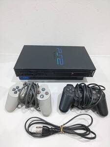 63849★SONY ソニー PlayStation 2 プレイステーション 2 SCPH-39000 ジャンク 通電品 コントローラ2つ/電源コード