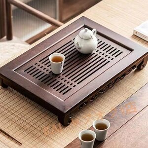 ☆新品中国 式 茶道具 茶盆 茶台 竹製 長方形 ティートレー お茶 茶器 排水式茶盤 貯水式 茶盤 茶道 中国茶器 茶台大容量 お手入れしやすい