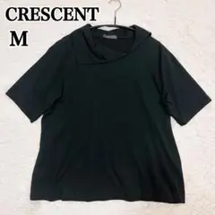 CRESCENT クレッシェント カットソー 無地 半袖 ブラック 黒 切り替え