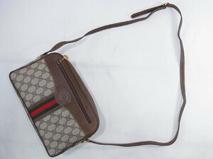 グッチ GUCCI ショルダーバッグ GGキャンバス PVCレザー ブラウン ００１・５６．０８６０　中古良品