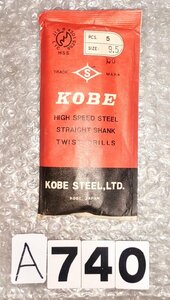 KOBE　STEEL　ストレートドリル　9.5mm　5pcs　 NO,A740