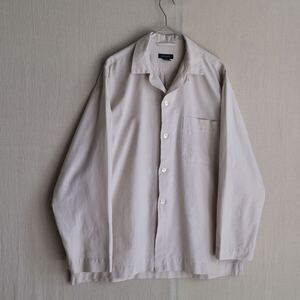 ポルトガル製 90s GANT オープンカラー シャツ / M コットン アイボリー ボックス USA ビンテージ T4-08093-9255