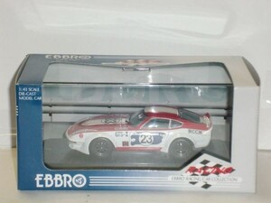 ☆1/43 EBBRO NISSAN FAIRLADY 240ZG HS30 Racing 1973 No.23 白/赤