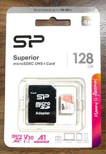 microSDカード 128GB(アダプター付き)シリコンパワー