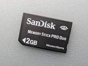 SanDisk Memory Stick PRO Duo 2GB ケース付き サンディスク メモリースティック プロ デュオ PSP メモリーカード 動作確認済み