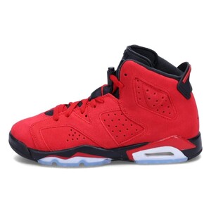 ※新品正規　NIKE AIR JORDAN 6 RETRO GS　ナイキ エアジョーダン6 レトロ スニーカー レディース キッズ　 レッド 384665-600サイズ25cm