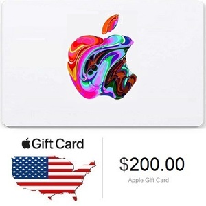 USA版 apple Gift Card $200 card iTunes アップル ギフトカード 200ドル分 北米 コード渡し