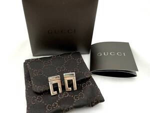 ◎ １円スタート　GUCCI　グッチ　ピアス　Gロゴ　SV925　シルバー　アクセサリー　箱付き