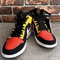 Nike Air Jordan 1 オレンジ/黒/黄色 ハイカット スニーカー