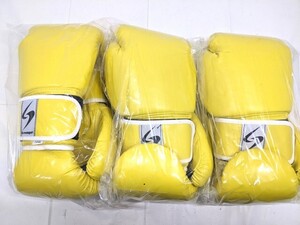 f21 格闘技 ボクシング トレーニンググローブ Stronger イエロー サイズ12oz◆新品未使用◆3点セット