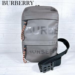 BURBERRY バーバリー ホースフェリー ロゴ ボディバッグ クロスボディバッグ TBロゴ 8043703 ショルダーバッグ ウエストポーチ グレー