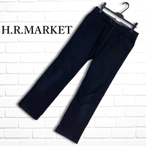 H.R.MARKET ハリウッドランチマーケット ハリラン ジャーマンクロス チノ パンツ 黒 ブラック メンズ L 3 ◆日本製 送料無料◆ 0554K