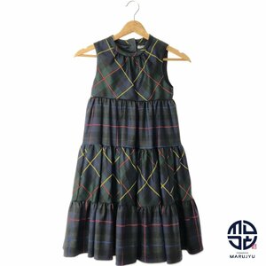 DOLCE & GABBANA ドルチェ＆ガッバーナ ドルガバ チェック柄 ノースリーブ ティアードワンピース キッズ サイズ8 子供服 アパレル