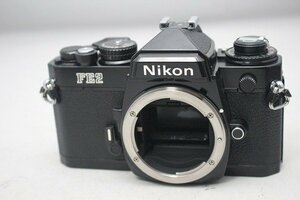 良品　Nikon ニコン FE2 ブラックボディ MF一眼レフ フイルムカメラ　