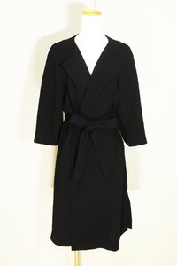 ☆美品☆theory luxeセオリーリュクス/無地リボンベルト付き羽織コート：38/黒nk521