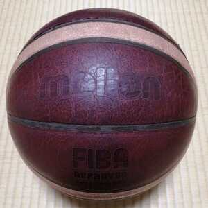 使用品 バスケットボール 7号 天然皮革発泡カーカス仕様 公式認定球 12面体「molten モルテン B7G5000」FIBA 検 MIKASA BG5000 (G)