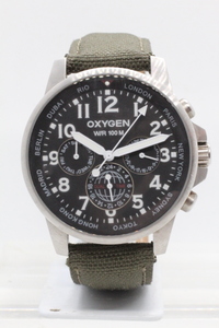 【OXGEN】100M QUARTZ DUAL TIME-LIMINOUS 中古品時計 分解掃除必要 25.1.12