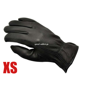 NAPA GLOVE 815 BLACK XS/ナパグローブ黒ブラック裏地なし裏地無しバイク用手袋鹿革本革防寒防雨定番レザーグローブusa春用夏用秋用女性用