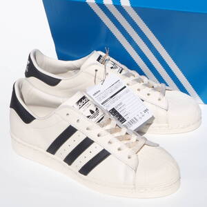 デッド!! US 10 1/2 /28.5cm 新品!! 限定 23年 adidas スーパースター 82 白ｘ黒 SUPERSTAR 82 天然皮革