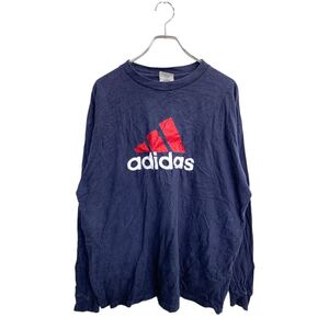 adidas ロングTシャツ XLサイズ アディダス ロゴ プリント 古着卸 アメリカ仕入 t2411-3743