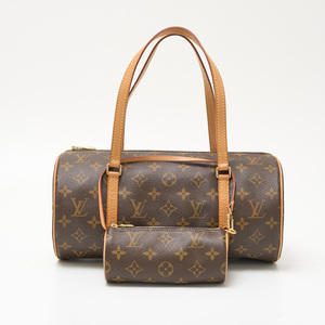 LOUIS VUITTON ルイヴィトン パピヨン 30 M51385 ポーチ付 ハンド ショルダーバッグ モノグラム・キャンバス×レザー ブラウン×ゴールド