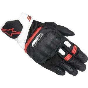 在庫あり アルパインスターズ グローブ 3558517 SP-5 LEATHER GLOVE BLACK WHITE RED(123) サイズ:L