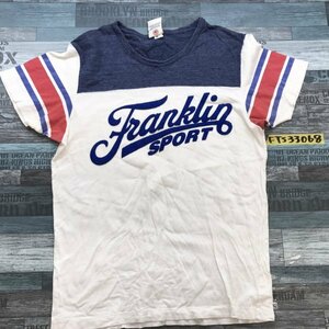 FRANKLIN & MARSHALL フランクリン＆マーシャル メンズ イタリア製 コットン 半袖Tシャツ M 白紺赤