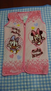 ♪0930☆未使用・保管品☆DISNEY☆ミニー＆デイジー☆かいまき毛布　マイヤー　約1才～8才まで①