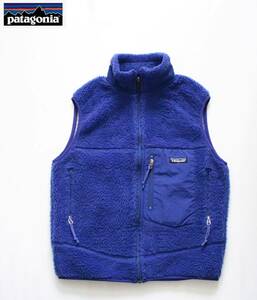 USA製【 patagonia パタゴニア 】CLASSIC RETRO X VEST クラシック レトロＸ ベスト S 23044 2000年製 ボア フリース オールド古着 ブルー