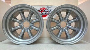 【在庫あり即納】RS Watanabe R TYPE 14×9.5J-25 4H-114.3 /シルバーメタリック /14インチ ワタナベ アルミホイール 2本