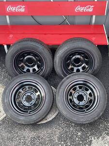 ☆デイトナ 15x7.0j 185/65/R15 ５H PCD 溝残とJ実測の写真有！ タイヤホイールセット スチール 輸入 