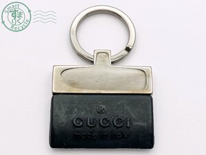 BA0706496　★ GUCCI グッチ ロゴ ラバー バッグチャーム キーホルダー キーリング ブラック 黒 イタリア製 小物