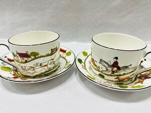 WEDGWOOD カップ ソーサー ハンティングシーン ウェッジウッド ペア 洋食器